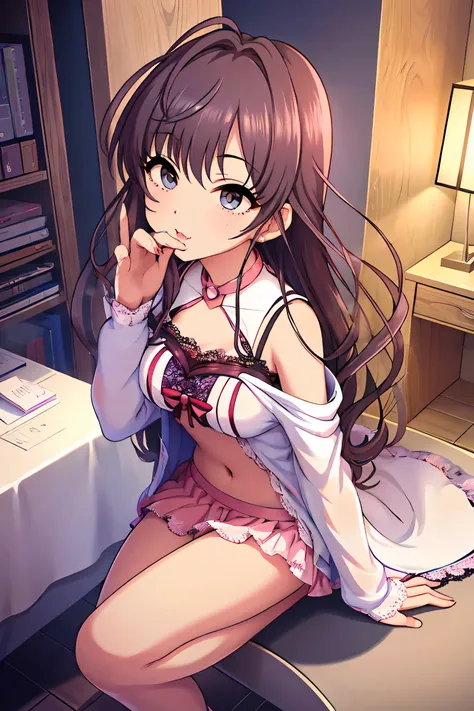 Very noble、She is sexy and cute、Wear revealing clothing、  Im wearing sexy and attractive lace。Wear sexy pink shoulderless lingerie   。。。。。、   Vibrant Color Styles   、 Ill dazzle you with the best images in the best situations   .。  this is a high quality p...