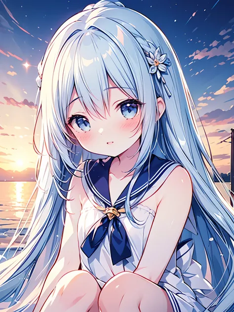  masterpiece,  best quality,  extremely detailed , (Illustration,  official art : 1.1),  1 girl, ((light blue  long hair))), Light blue hair, ,  long hair ((Blush)),  cute face , big eyes,  masterpiece,  best quality, (( a very delicate and beautiful girl)...