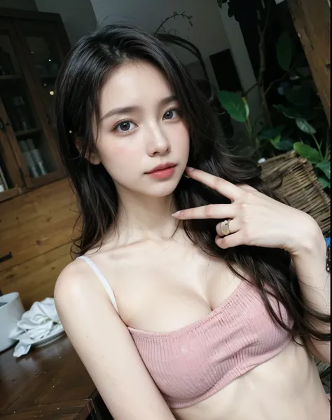 Sharp focus :1.2, A pretty girl 24 years old with perfect figure :1.4, Slender abs :1.3, Raw photography、超A high resolution, full body, Ultra High Definition, Detailed Photo, a big smile on her face, Sexy, Facing Camera, Close-up , (1girl), Beautiful Face,...