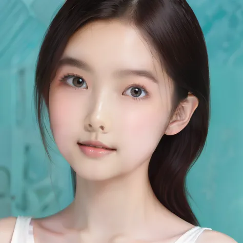 Featuring confident and radiant women、Generate AI Art Inspired by Korean Cosmetics Advertising。Displayed up to chest level、Her perfect skin、Lively makeup、Focus on fashionable hairstyles、Capturing the essence of K-beauty。Isolated on natural white background...