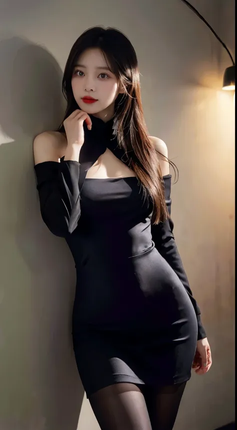 A perfect young female white-collar worker,Chinese big breasts,High picture quality,Works of masters,Black hair,Long hair shawl,Long hair flowing over the shoulders,cropped shoulders,clavicle,exquisite face,Hydrated red lips,Small pure suit purple dress pl...