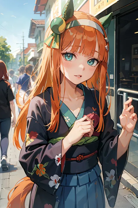 NSFW,masterpiece, top quality, high definition , very detailed , silence Suzuka (Horse Girl), kimono,yukata,Summer Festival