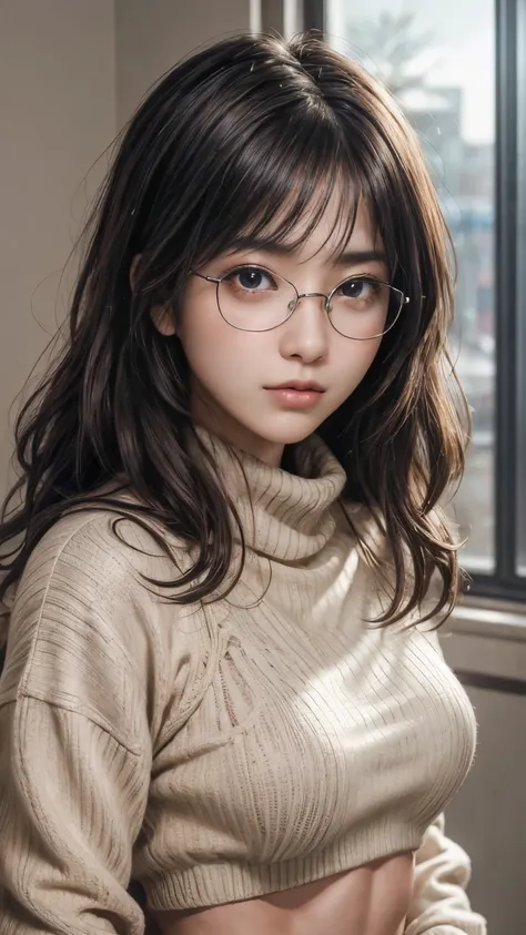 (highest qualityのディテール)、Realistic、 8k Ultra HD、High resolution、(One Girl:1.2),(((Glasses,Well-trained abdominal muscles))),(Fatal Beauty,Attractive beauty) ,(A supple and powerful physique),(Sensual charm),(Mysterious charm:1.1),(Captivating silhouette),Th...