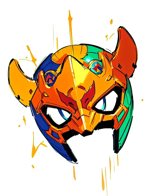 wrestler mask, shiny, (metallic:1.3), (manga style) ,(sketch),(illustration)