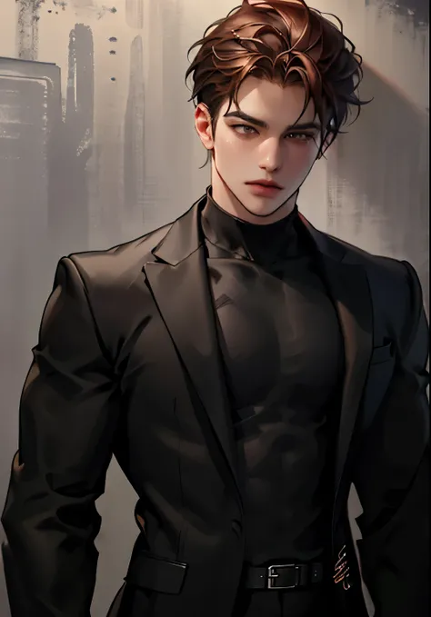    super detailed,       high image quality,    super detaileded,          amazing,              High Definition CG Unity 8K Wallpaper  ,    Movie Screenplay          , stylish sweetheart ,       Jet black suit   , Red Boy.Nice.    Brown Hair、     Ambition...