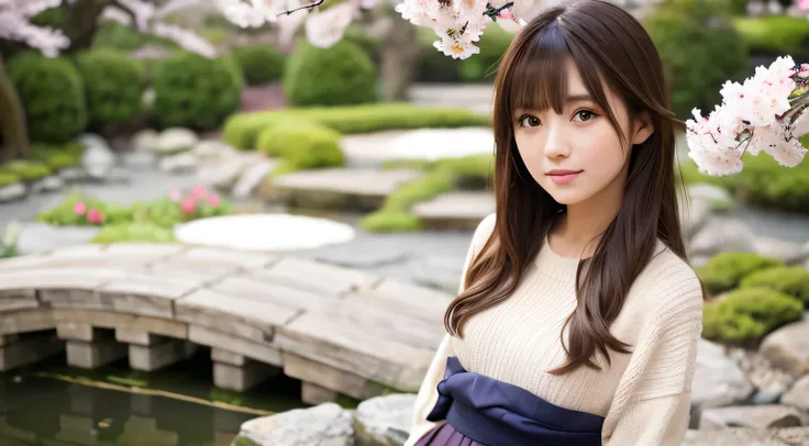 Professional, EF16-35mm f/2.8L III, high definition, 4K, photo quality, realistic, soft light source, Japanese, one pretty girl, 20 yrs old, brown eyes, parted bangs, brown hair, medium hair, close up on upper body & subject.
Season: March.

Clothing: crea...