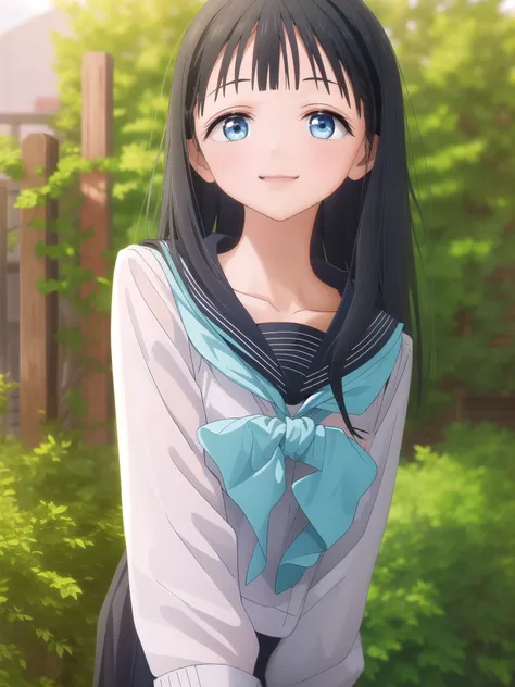 ((masterpiece)),( top quality), Official Art , extremely delicate and beautiful, very detailed CG, Unity 8K Wallpaper , super detailed, beautiful detailed eyes, highly detailed faces, outdoor, 1 girl,Alone, upper body, watching viewers,opposite,smile,,Asuk...