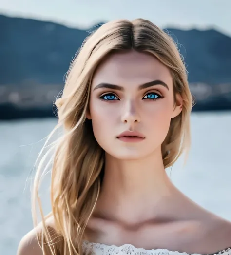 1 girl, ,  Masterpiece, Best Quality ,  photorealistic,  Detailed , 4k, HDR-10, SHORT NECK, backluzing, luz, RAW color photography, photo background , (completely in frame:1.1),  Detailed  skin, pretty nose,symmetrical eyes, young, Blue eyes, 3113fann1ng3