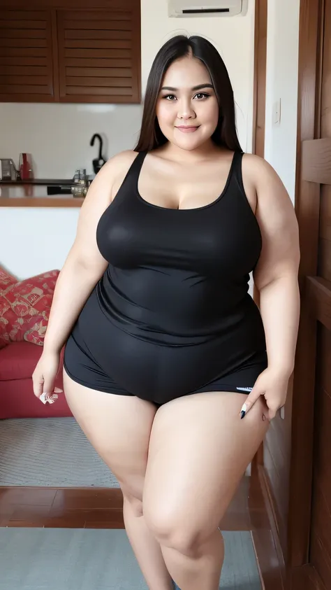 bbw indonesia 45 years,big body 200kg shorts,tank top,