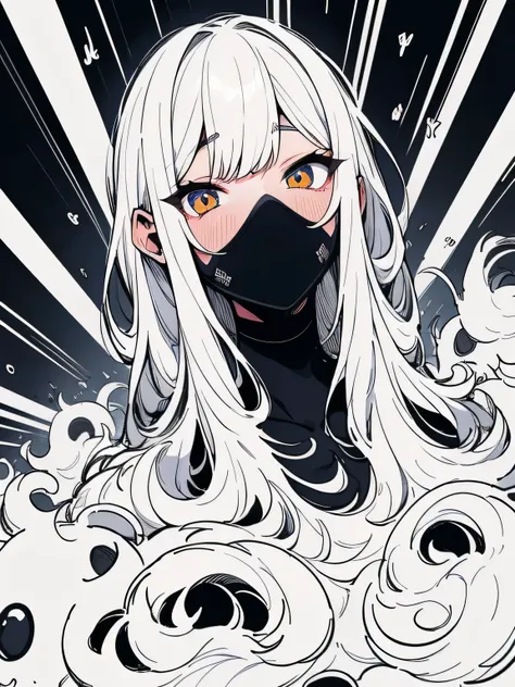  ****. Albino people . Non-binary .  Long white hair. ( Cold colors, smooth , Smooth surface,   line line line  :1.2),  graphic design ,   staring at the audience  , ,  silver round glasses ,   red background ,  wear sensual clothes , (manga style),(sketch...