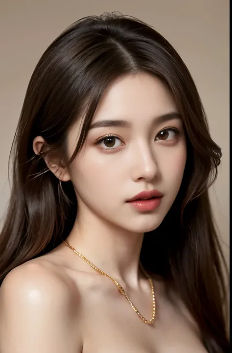 (masterpiece:1.3), (8 thousand,  realistic, RAW photos,  best quality : 1.4), (1 female),(((Very sexy))), ((( beautiful makeup))), (((유난히 아름다운  realistic 얼굴))), (((Create a slim and beautiful body))), ((( long lashes))),  ((( double eyelids))), (((Brown ha...