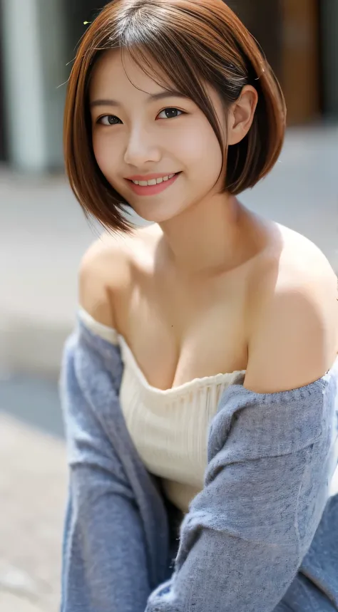 masterpiece,best quality,(Japanese girl),((Beautiful girl)),cleavage,(off shoulder:1.2),(perfect body beauty:1.2),(shy smile)