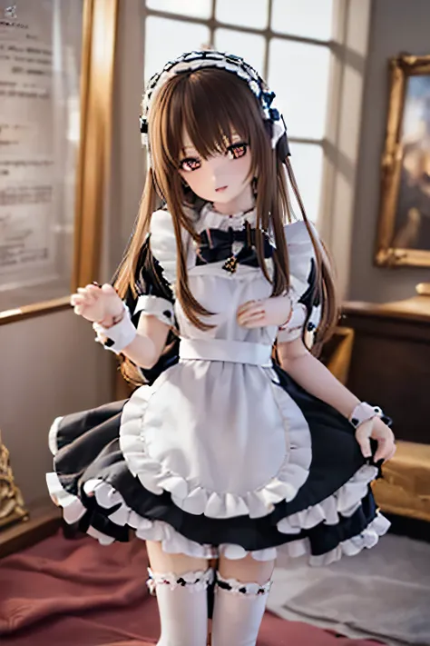 (SFW:2), photorealistic, realistic photo, 8k, Canon EOS, ((highest quality)), ((masterpiece)), (extremely detailed), dd, doll, idol dress, head tilt, (mature woman, 21yo, 21 years old, solo, hands on stomach, museum:1.6), (from front, standing, crossed leg...