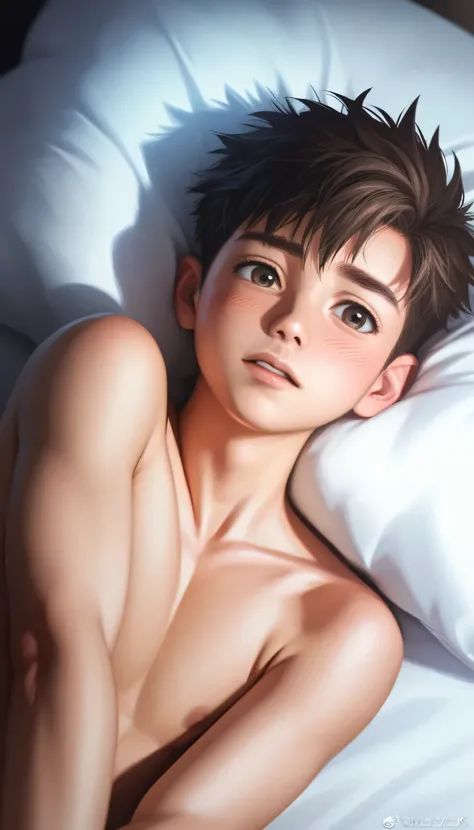 a handsome cute kiid little young boy 5yr,SHOTA,delicious expression,blush,messy short hair,brown hair,from front,in bedroom,kiid face, naked,sex anal,fullbody,hd,4k,8k,dynamics lighting,perfect lighting,realistic,16k,hd lighting,realistic lighting,perfect...