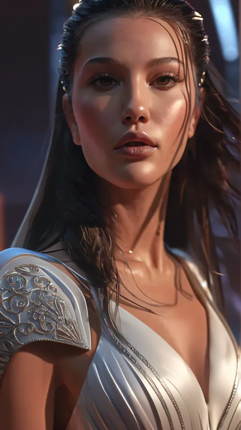 BellaHadid, masterpiece, best quality, highest quality, cinematic lighting, (volumetric lighting), extremely detailed CG unity 8k wallpaper, focused, 8k wallpaper, 4k wallpaper, extremely detailed, ultra realistic, photorealistic, sharp focus, absurdres, (...