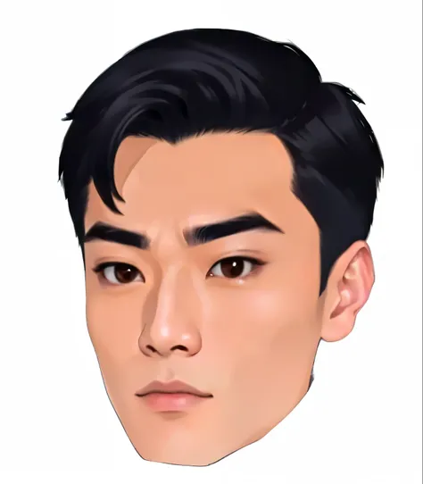 a cartoon image of a man with a black hair and a black shirt, telegram sticker, discord profile picture, asian face, twitch emote, south east asian with round face, nft portrait, detailed face of a asian boy, asian male, justin sun, valorant character, pho...