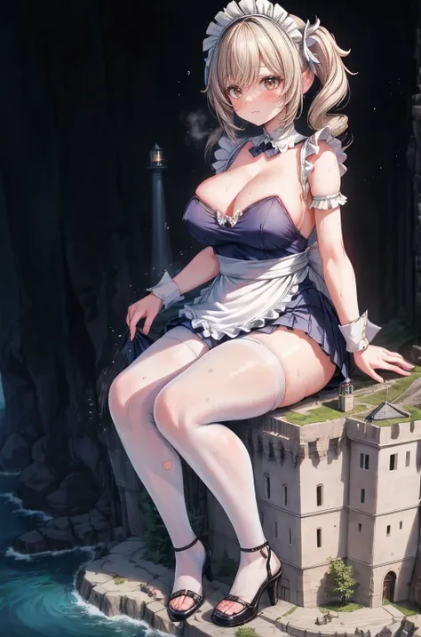 ((((((( miniskirt)))))),((((( high heels))))),Lots of mini cheer houses、Port town、sailboat、(((((Lighthouse on the cliff))))),Big Breasts、((((( plump thighs)))))、Big Breasts、((((( plump thighs)))))、Big Breasts、((((( plump thighs)))))、(((((((( maid outfit ))...