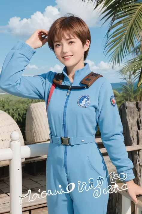 338 (20-year-old female, short hair), ( high image quality), (smile), ((Nausicaa coolsuit)), ( Nausicaas view of the world)