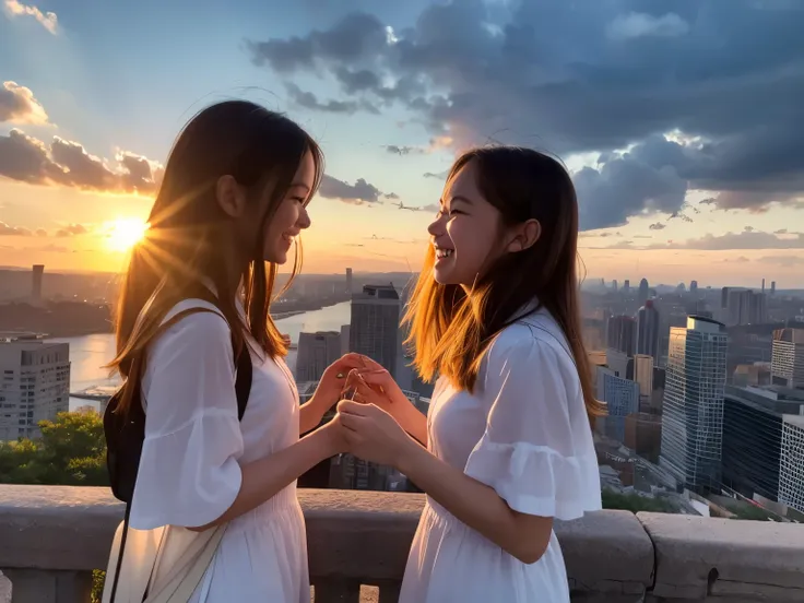 [ Verse ] Smiles unfold at that moment when the sun rises, smiles spread in the city, the secrets of the sisters in the city, lets embark on an exciting adventure trip every day  [ Verse  2]  I wonder what the future holds hands and want to fly in the sky ...