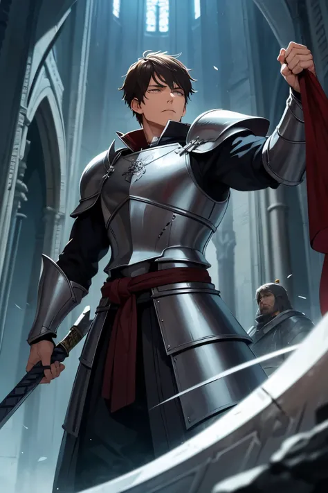 Design a character profile for "Gray," a former knight and one of the key characters in "The Cathedral of Swords." Gray is a rugged man in his mid-30s with short brown hair and a scarred face. He is tall and muscular, with a commanding presence. Describe h...