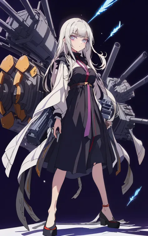 (cyber punk), (top quality:1.2, masterpiece:1.4, EXQUISITE RENDERING :1.3), ((A girl carrying a weapon that looks like a feather on her back:1.2)), (Clear eyes, glossy lips , pretty face), (( ARMS CONVERTED TO LASER CANNON:1.4)), ( WITH LASER CANNON :1....