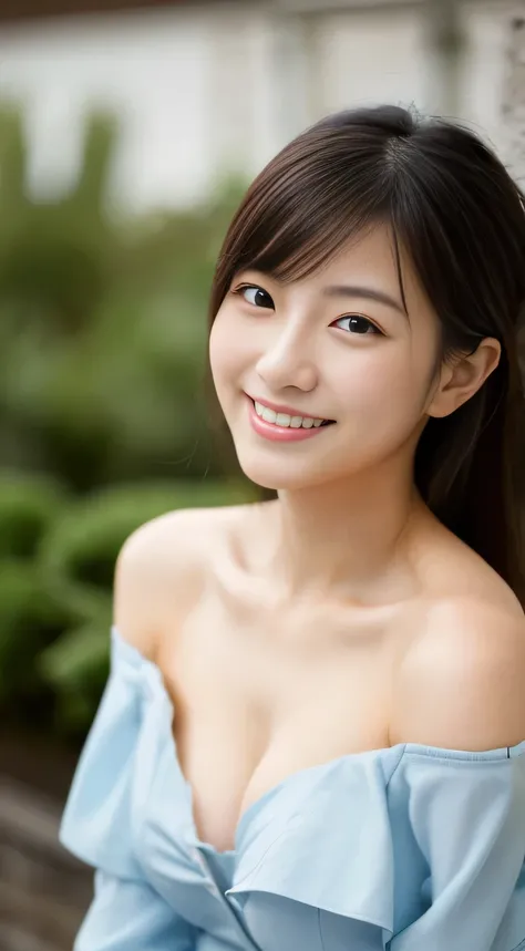 masterpiece,best quality,(Japanese girl),((Beautiful girl)),cleavage,(off shoulder:1.2),(perfect body beauty:1.2),(shy smile),From slightly above