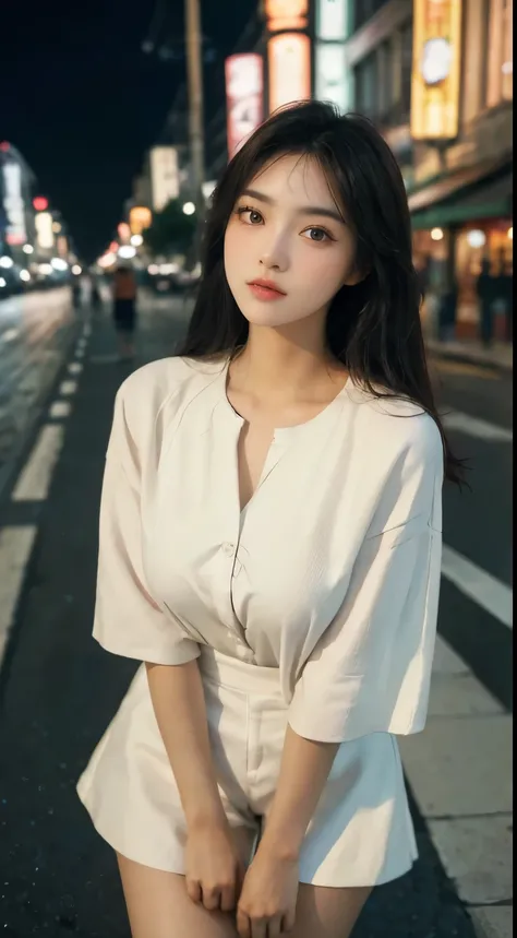 (Best quality,16k,A high resolution,Masterpiece:1.2),Ultra-detailed,(Realistic,Photorealistic,photo-realistic:1.37),Korean fashion beauty,Japanese and Korean beauties,cute and innocent,Detailed eyes and face,beautiful detailed lips,White teeth,Long eyelash...