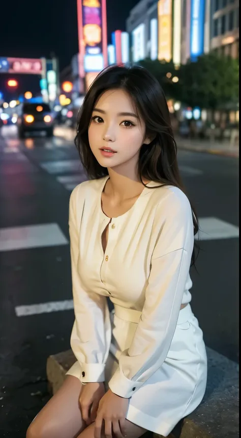 (Best quality,16k,A high resolution,Masterpiece:1.2),Ultra-detailed,(Realistic,Photorealistic,photo-realistic:1.37),Korean fashion beauty,Japanese and Korean beauties,cute and innocent,Detailed eyes and face,beautiful detailed lips,White teeth,Long eyelash...