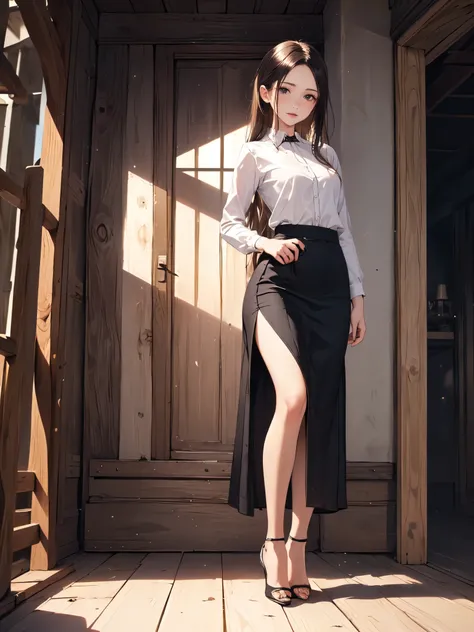 (masterpiece:1.5),(best quality, highest quality:1.3),((whole body from toes to head, Full Body Shot,Including face)), 4K, (Focus on the face:1.3),
beautiful woman,slender,Beautiful feet, Detailed depiction of the face,
private clothes
(skirt,High heels:1....