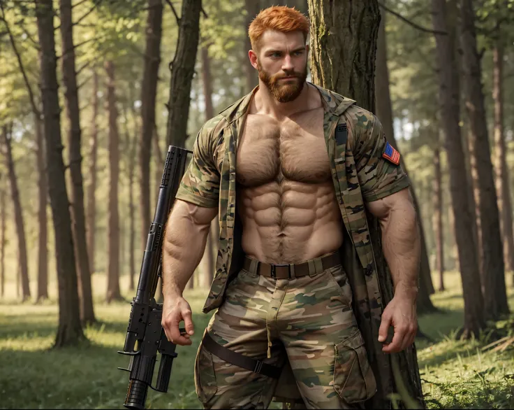 - Plan:  full body in the image ,  Character in the main shot - Style:  hyperrealistic,  beautiful lighting , ultra-realistic,  intricate details ,  Masterpiece. - Character:  30-year-old alpha male human - Face: Gentle look, Intense green eyes ,  with an ...