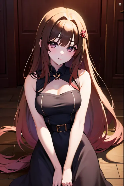 Anime girl in a black dress with a black bag,  anime girl in a black dress , De Girls Frontline, Made with Anime Painter Studio, Rin Tohsaka, Girls Frontline style , Fine details. girls frontline, Chica anime linda con un vestido bonito,  anime moe art sty...