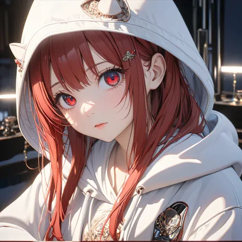 最 High Quality , wonderful_delicate, wonderful delicate eyes,  super detailed ,  beautiful, 8k ,  One Girl ,  red eyes, evil, Facial Contour,( absurd,  high definition ,  super detailed ), masterpiece, The perfect solution,  wonderful detail,  super detail...