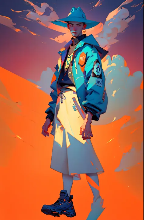 engraved image of a man wearing a cowboy hat and a blue jacket, beeple and James Jean , inspired by Russell Dongjun Lu, Inspired by Mike Winkelmann , mixed hybrid beeple style , in the style of Cyril Rolando , inspirado por Victor Mosquera, in the style...
