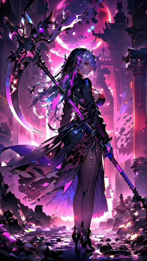 16k,Super fine,masterpiece,best quality, (silhouette art:1.4), (Double Exposure:1.3), The Queen in a stylish and sexy ninja hoodie with one eye covered with a black cloth like an eyepatch that shows off her cleavage and thighs sits cross-legged on her sini...