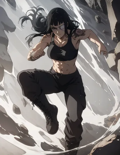 score_9, score_8_up, score_7_up,score_6_up,high resolution,source_anime,s0fiavalm3t,1girl,eyepatch,black hair,long hair,,water,rocks,volumetric lighting,rim lighting,dof,dramatic shadow,full body,dynamic pose,looking at viewer,pov,suspended in air, black s...