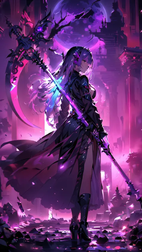 16k,Super fine,masterpiece,best quality, (silhouette art:1.4), (Double Exposure:1.3), The Queen in a stylish and sexy ninja hoodie with one eye covered with a black cloth like an eyepatch that shows off her cleavage and thighs sits cross-legged on her sini...