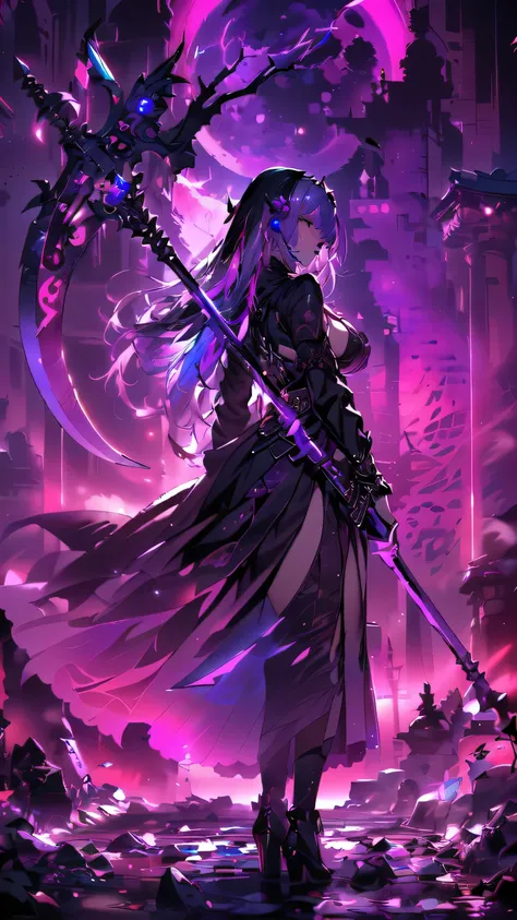 16k,Super fine,masterpiece,best quality, (silhouette art:1.4), (Double Exposure:1.3), The Queen in a stylish and sexy ninja hoodie with one eye covered with a black cloth like an eyepatch that shows off her cleavage and thighs sits cross-legged on her sini...