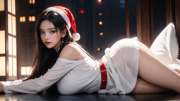 ((girl lying on stage)),( best quality))、(( excellent quality、8k、tmasterpiece:1.5))、The genitals are clear:1.2、 Perfect Body Beauty:1。4) wet skin、smile、Film texture、 photorealistic、 high image quality、1 person、Single、 High Hips 、 apparently 、(Thin face)、Gr...