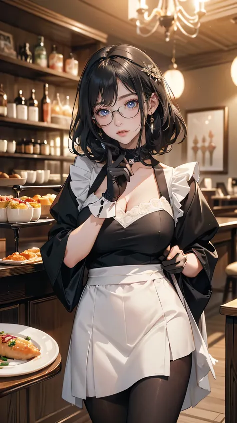 (random porn pose),(Highest image quality,(8k),ultra-realistic,best quality, Short black hair, high quality, high definition, high quality texture,high detail, Glasses, beautiful detailed,fine detailed,extremely detailed cg,detailed texture,a realistic rep...