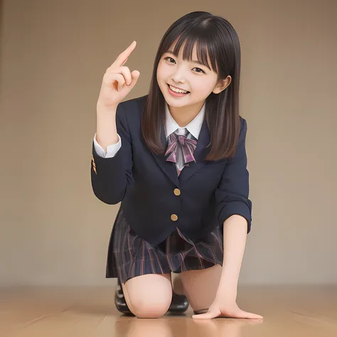 (Highest quality, masterpiece:1.2), Highest quality, High resolution, 1080P, 8k, clearly detailed, low-angle shot, height: 150cm, (Some 15yo idol girls are inviting, bending down deeply at waist, and looking down at the floor, bending down deeply at her wa...