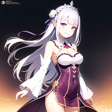 masterpiece, best quality, high resolution, best illustration, super fine illustrationofficial art, anime screencap, detailed beautiful face and eyes, anime keyvisual, (perfect anatomy:1.1), 
1girl,
emilia, 
emilia(re:zero),
long hair, low-tied long hair, ...