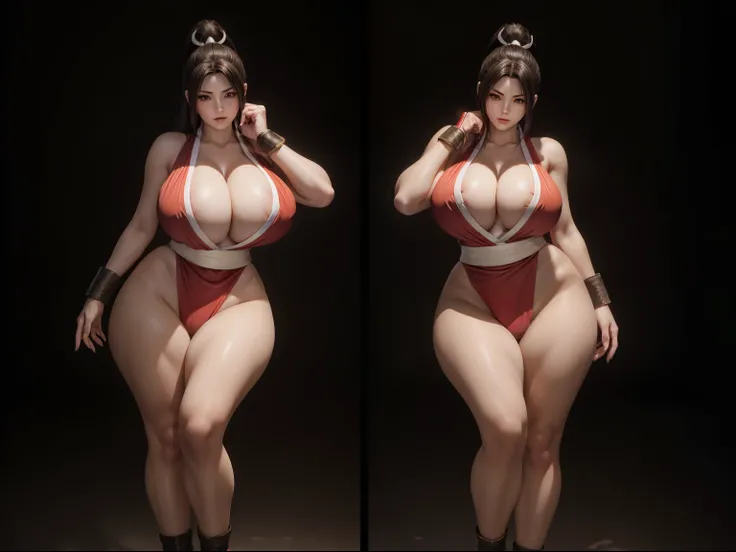 (((mai shiranui))) ((the coffee)) phat ass perfect ass((( huge boobs)))((8K))),(( full body))(((Amazing )))hot, beautiful,((Horny)), 8K,  dungeon all like an unreal ray tracing engine render  ((hyperrealistic human style)),(((empty dark background))).  dun...