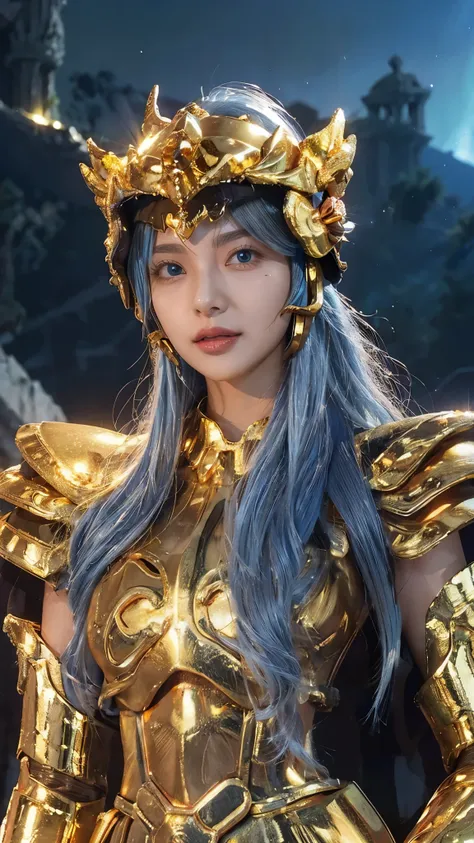 Golden armor along the waistline