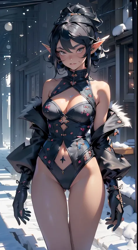 cute loli elf,(((little loli,tiny little body,little))),((())),((anime elf loli with extremely cute and beautiful black hair)), (((elf))), (((elf ears))),

(((cleavage))),((((black hair:1.35,short black hair,colored inner hair,ear breathing)))),(((black ey...