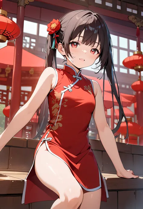 girl wearing a china dress