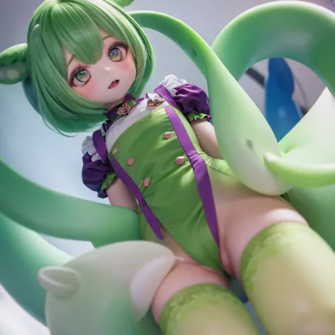         green-haired Zundaman in a cute pose、(((   what is it   ???？     Deep Into The Vagina   ))) camel toe