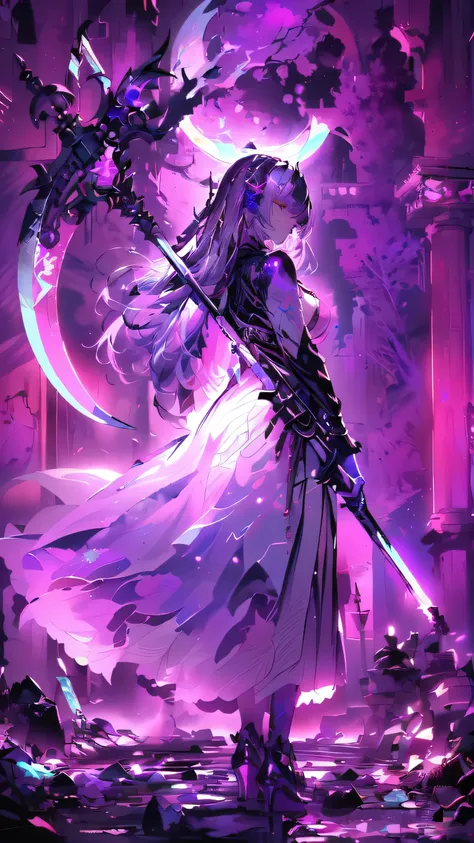 16k,Super fine,masterpiece,best quality, (silhouette art:1.4), (Double Exposure:1.3), The Queen in a stylish and sexy ninja hoodie with one eye covered with a black cloth like an eyepatch that shows off her cleavage and thighs looking down with confidence ...