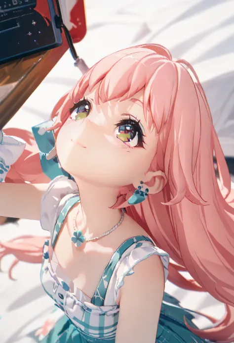  cute smile、Looking up