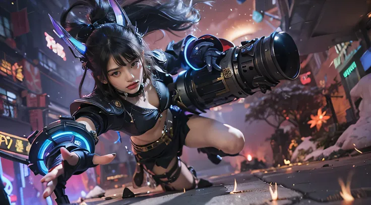 a close up of a 4 girls  , dark blue hair , big booobs , huge boobs, shadowbringers cinematic, 4 k detail fantasy, a beautiful fantasy empress, game cg, xianxia fantasy, xianxia hero, 2. 5 d cgi anime fantasy artwork, cinematic goddess close shot, ruan jia...