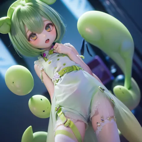       green-haired Zundaman in a cute pose、(((  what is it  ??？ HIGH PERFORMANCE TO DEEP VAGINA  )))